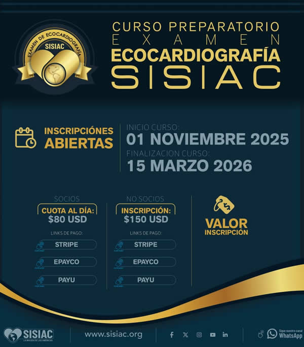 CURSO PREPARATORIO EXAMEN ECOCARDIOGRAFIA SISIAC